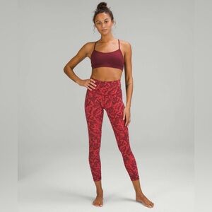 NWT Lululemon Wunder Under High-Rise legging Luxtreme, Spray Leaf Fireside Red